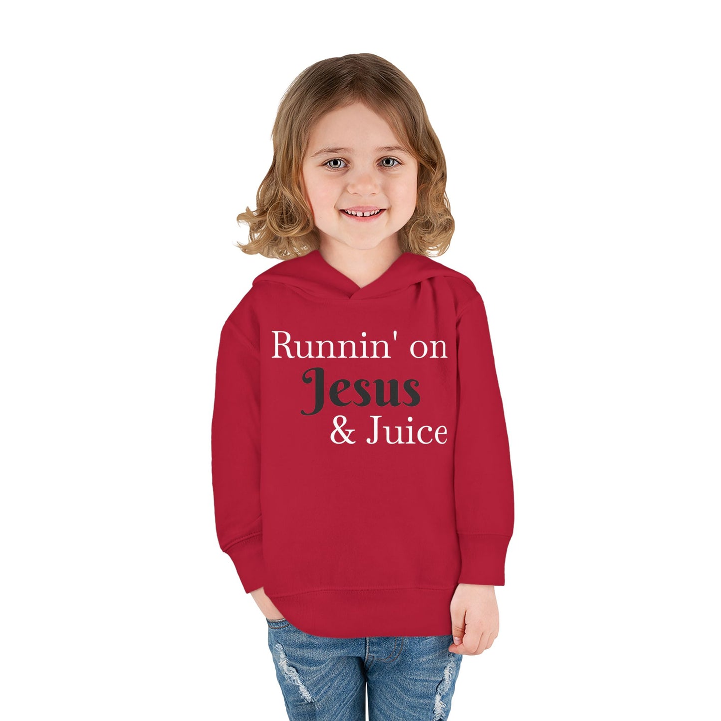 Runnin' on Jesus & Juice Toddler Fleece Hoodie