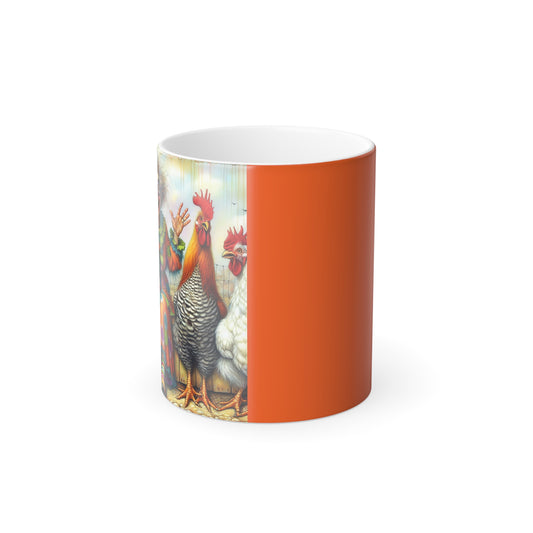 Crazy Chicken Lady Color Morphing Mug, 11oz