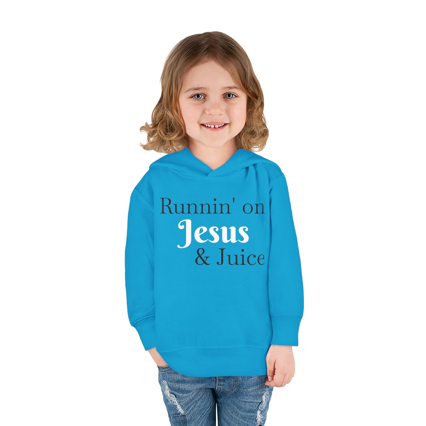 Runnin' on Jesus & Juice Toddler Fleece Hoodie