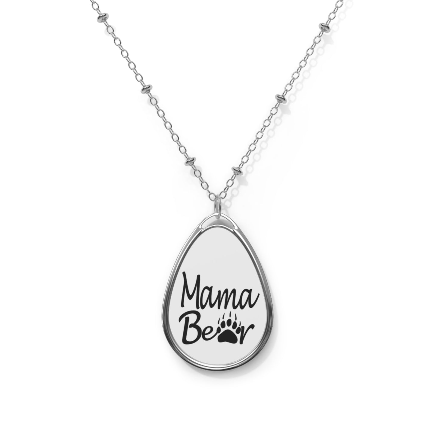 Mama Bear Oval Necklace