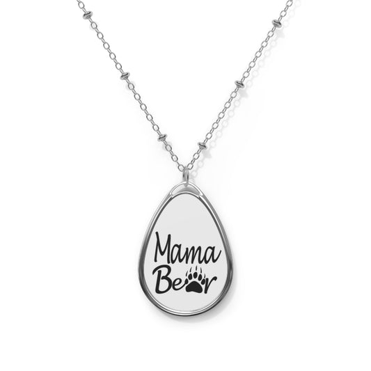 Mama Bear Oval Necklace