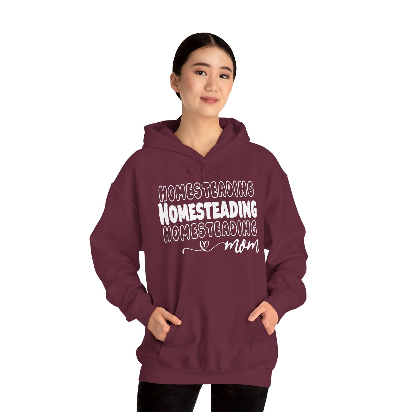 Homesteading Mom Hoodie — Cozy Farmlife Sweatshirt (Dark Colors)
