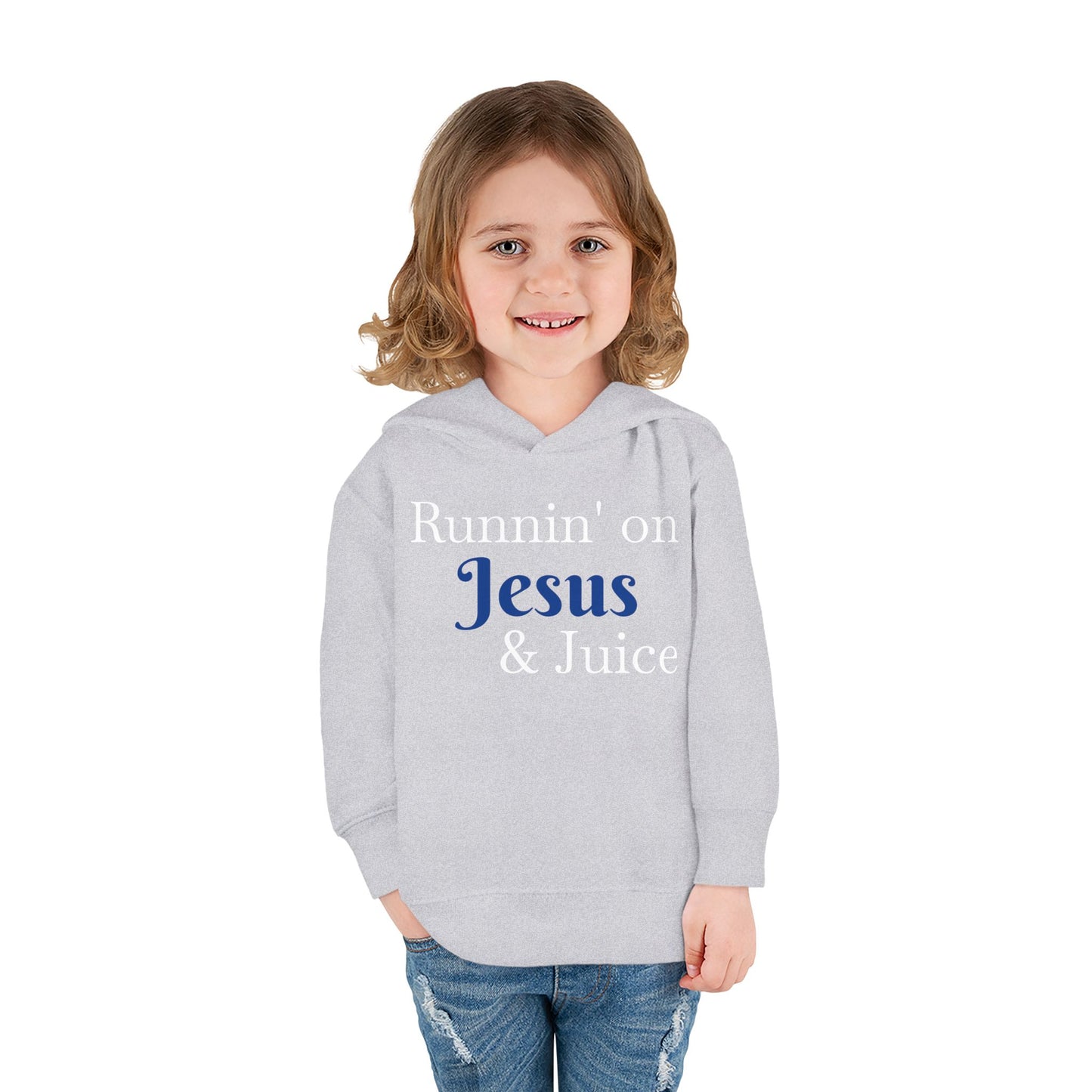 Runnin' on Jesus & Juice Toddler Fleece Hoodie