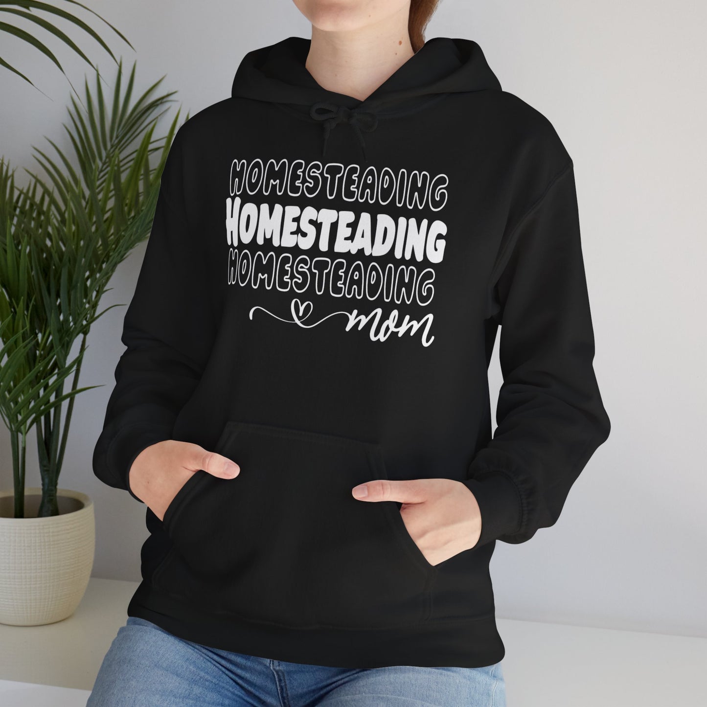 Homesteading Mom Hoodie — Cozy Farmlife Sweatshirt (Dark Colors)