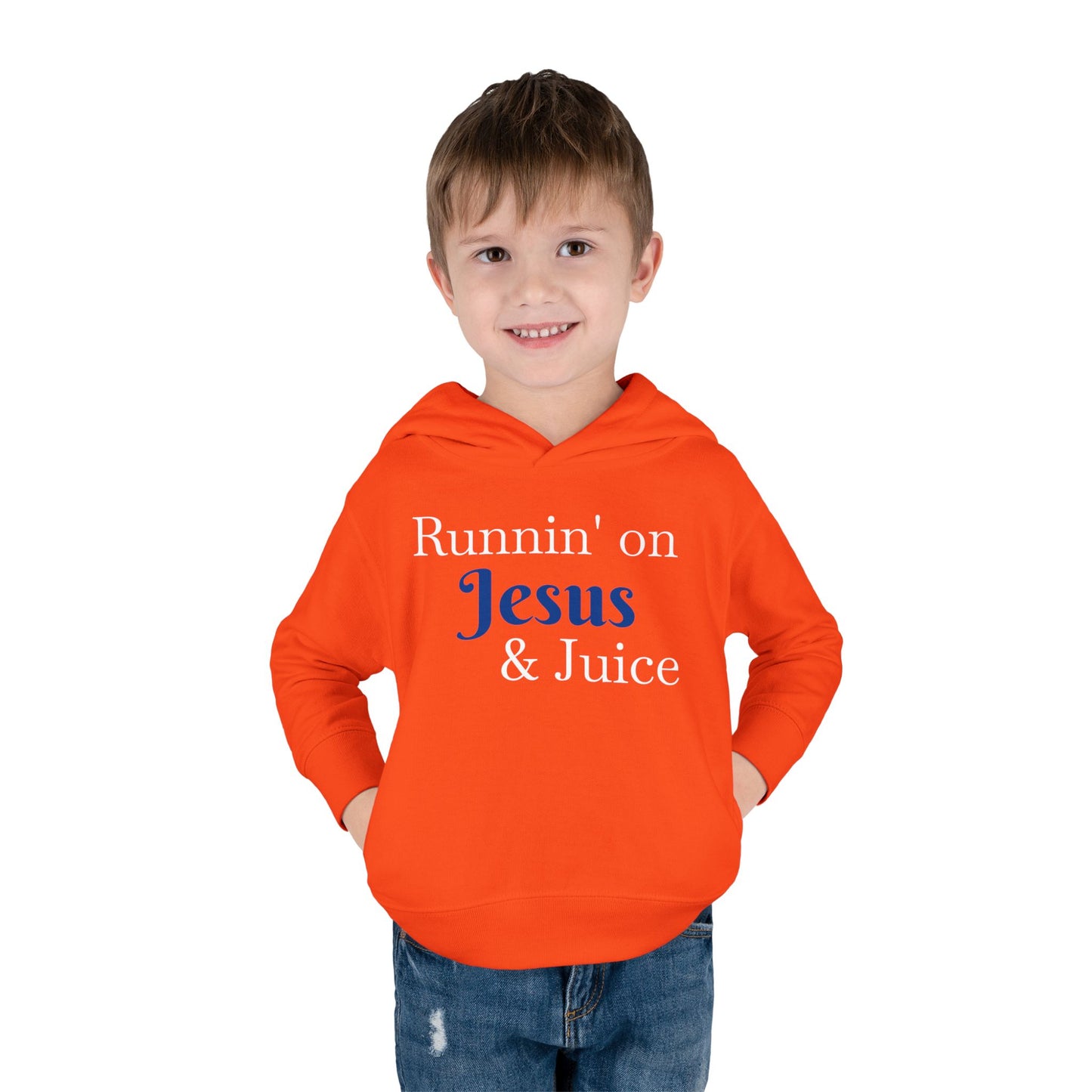Runnin' on Jesus & Juice Toddler Fleece Hoodie