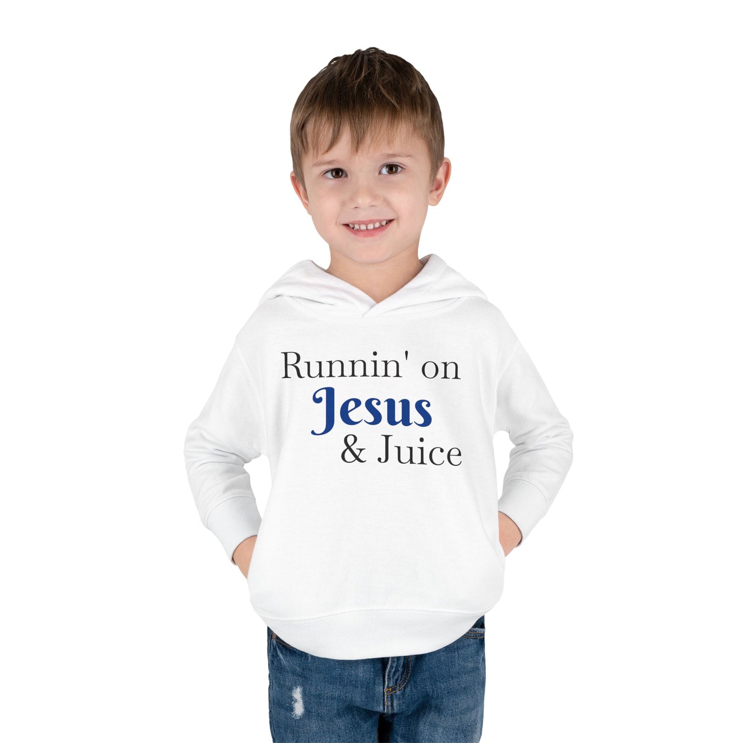 Runnin' on Jesus & Juice Toddler Fleece Hoodie