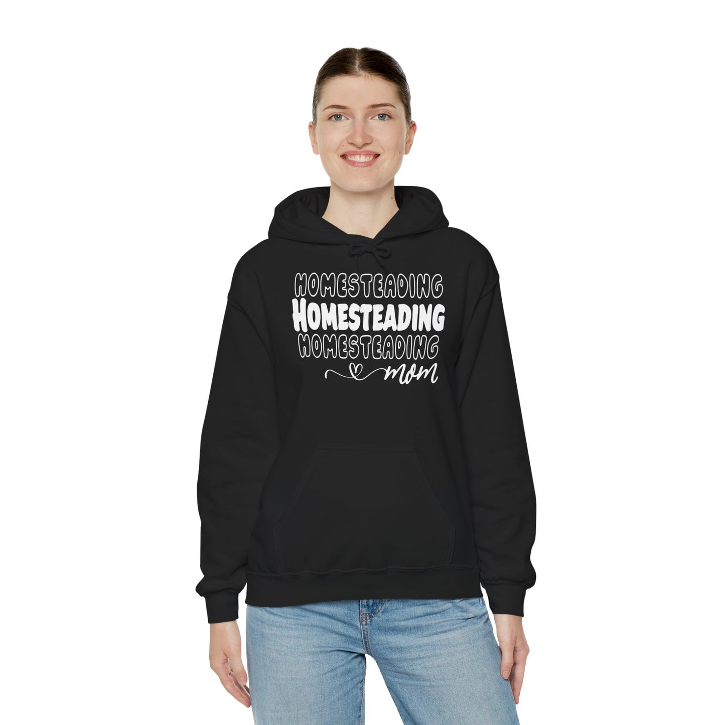 Homesteading Mom Hoodie — Cozy Farmlife Sweatshirt (Dark Colors)