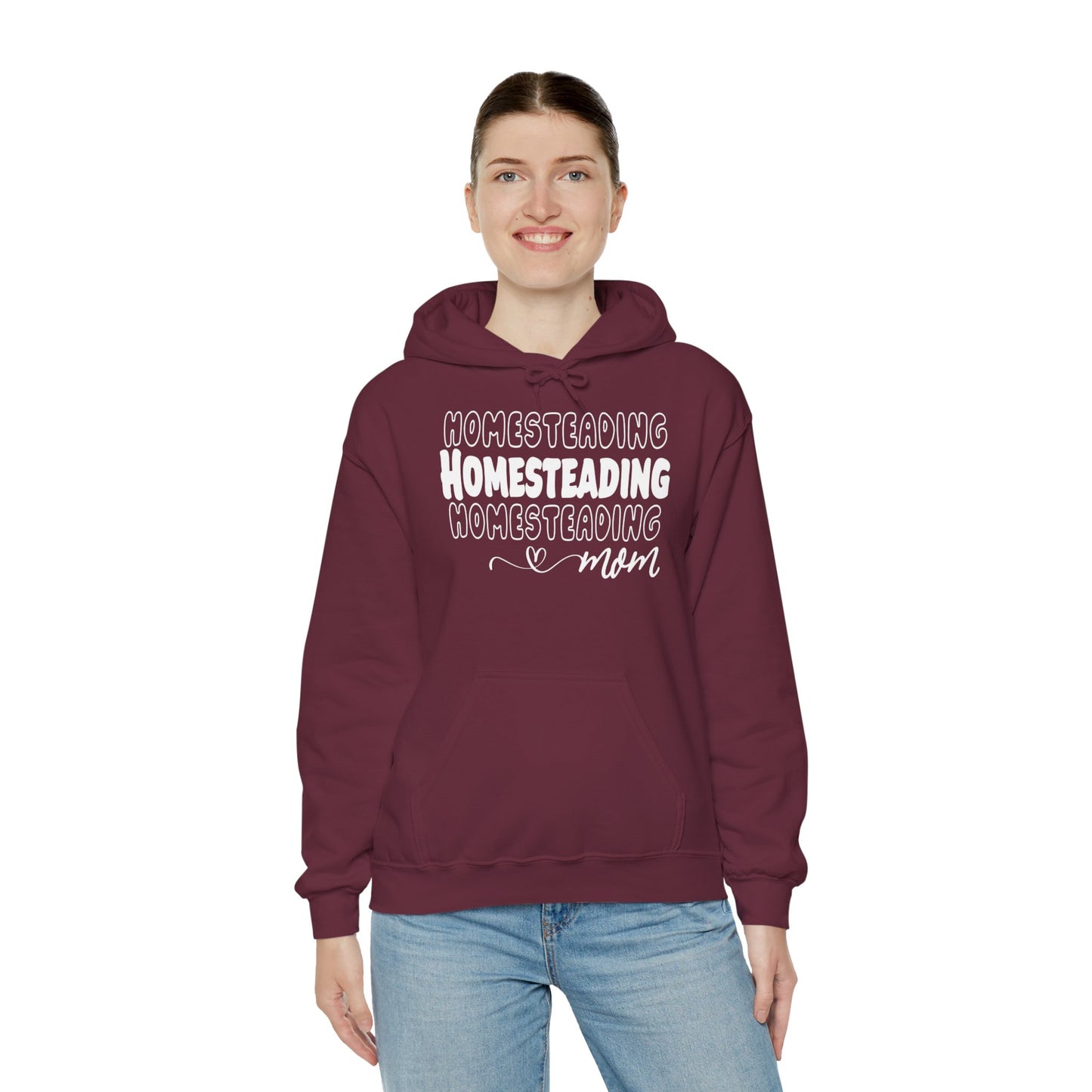Homesteading Mom Hoodie — Cozy Farmlife Sweatshirt (Dark Colors)