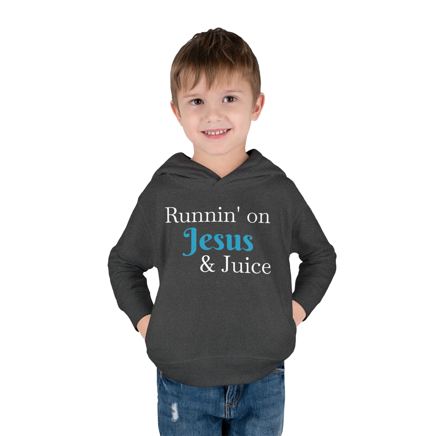 Runnin' on Jesus & Juice Toddler Fleece Hoodie