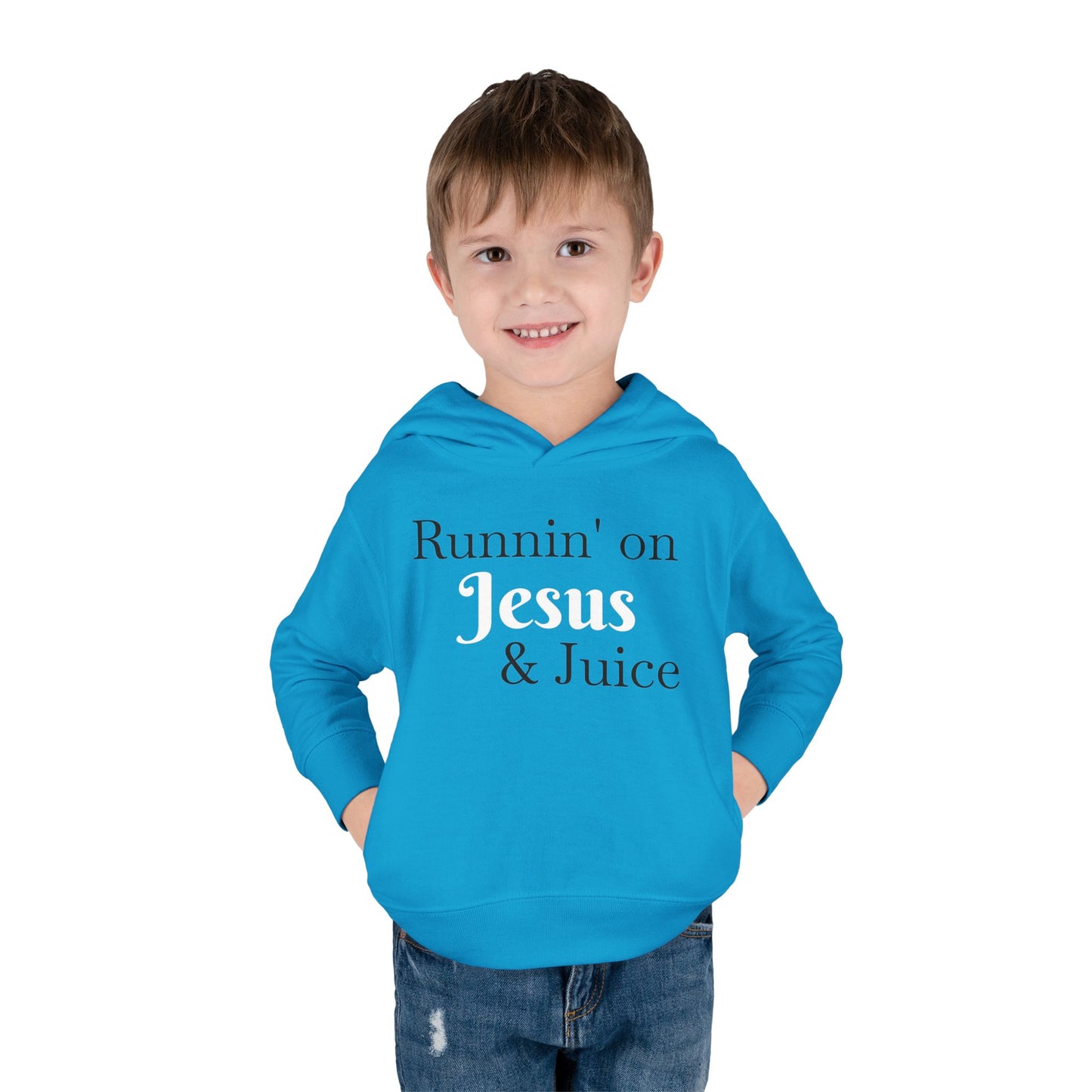 Runnin' on Jesus & Juice Toddler Fleece Hoodie