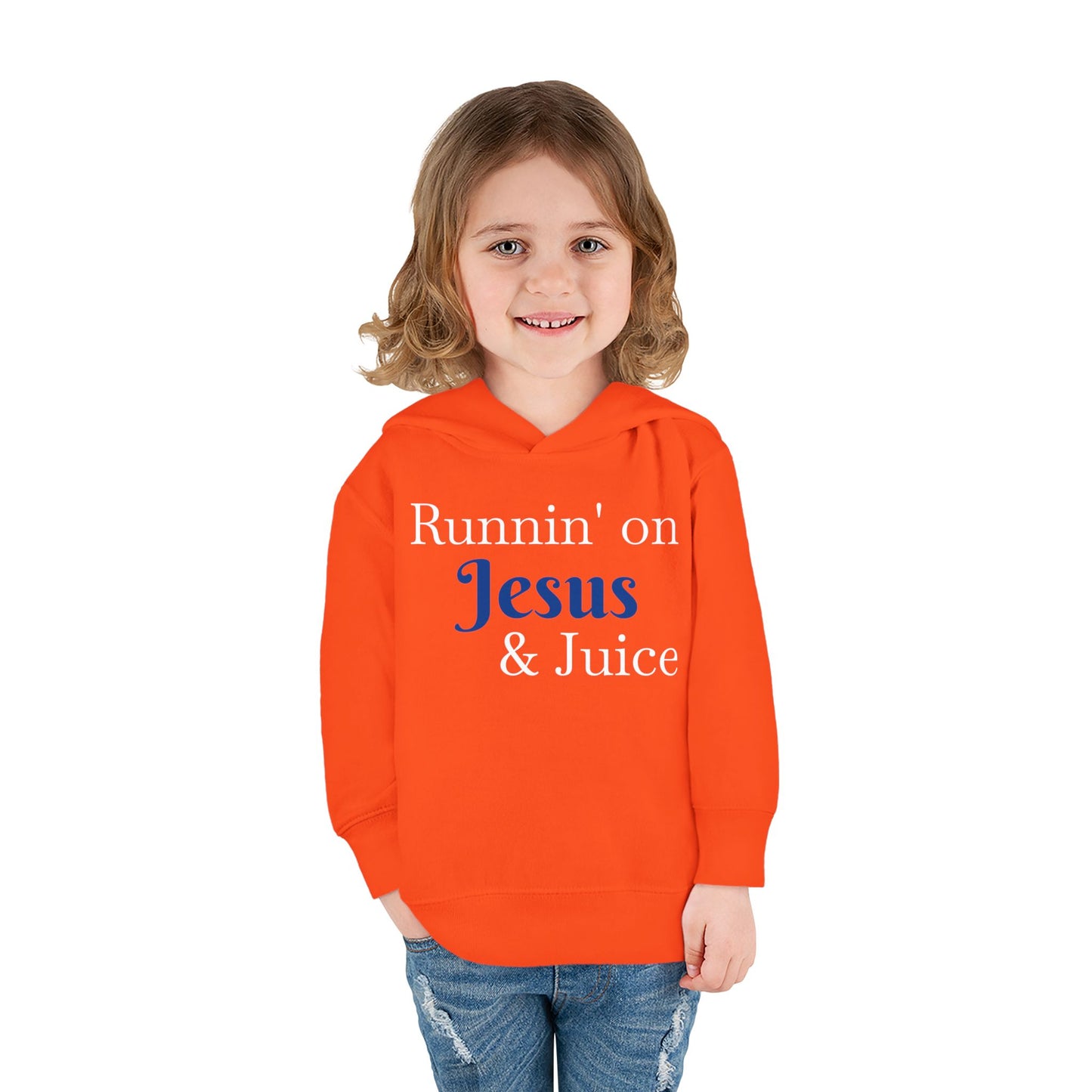 Runnin' on Jesus & Juice Toddler Fleece Hoodie