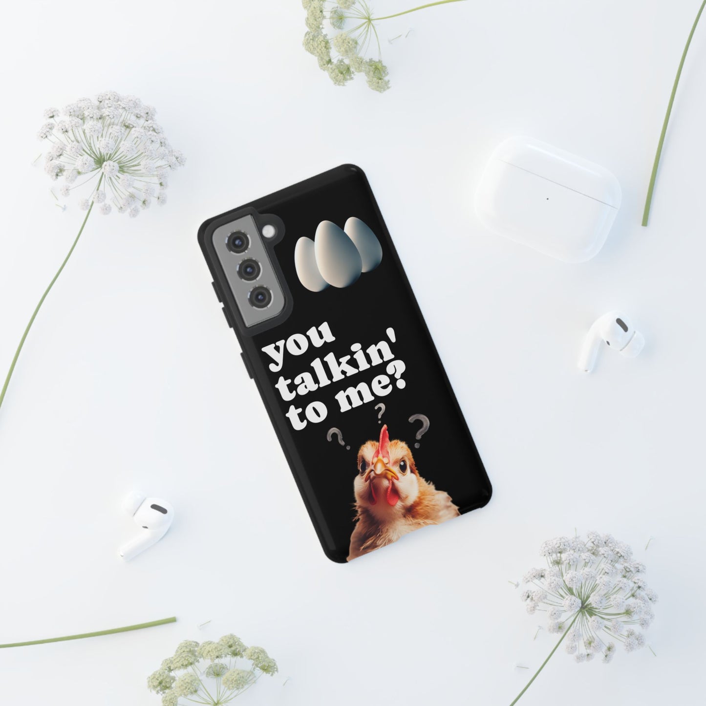 Funny Chicken Phone Case, Humor Accessory, Cute Gift for Animal Lovers, Chick Accessories, Quirky Phone Cover, Fun Tech Protector