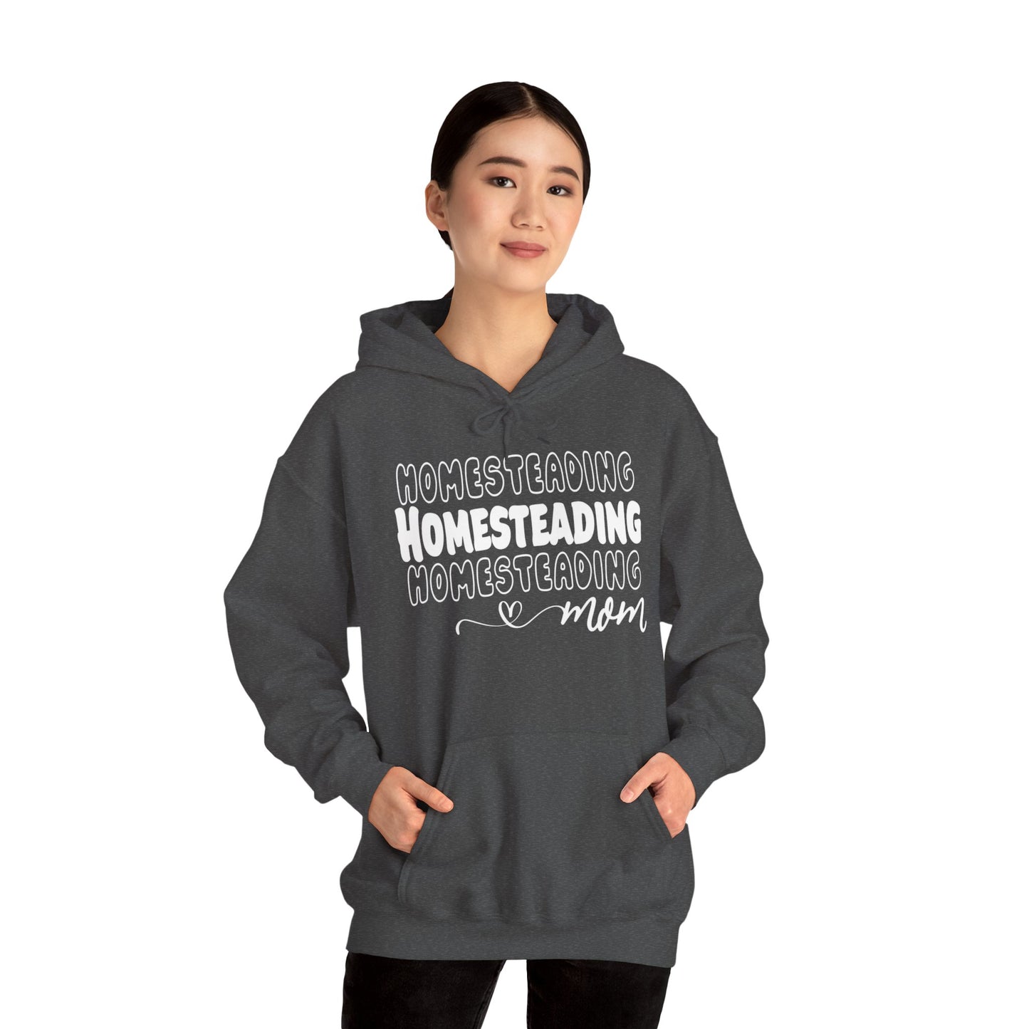 Homesteading Mom Hoodie — Cozy Farmlife Sweatshirt (Dark Colors)