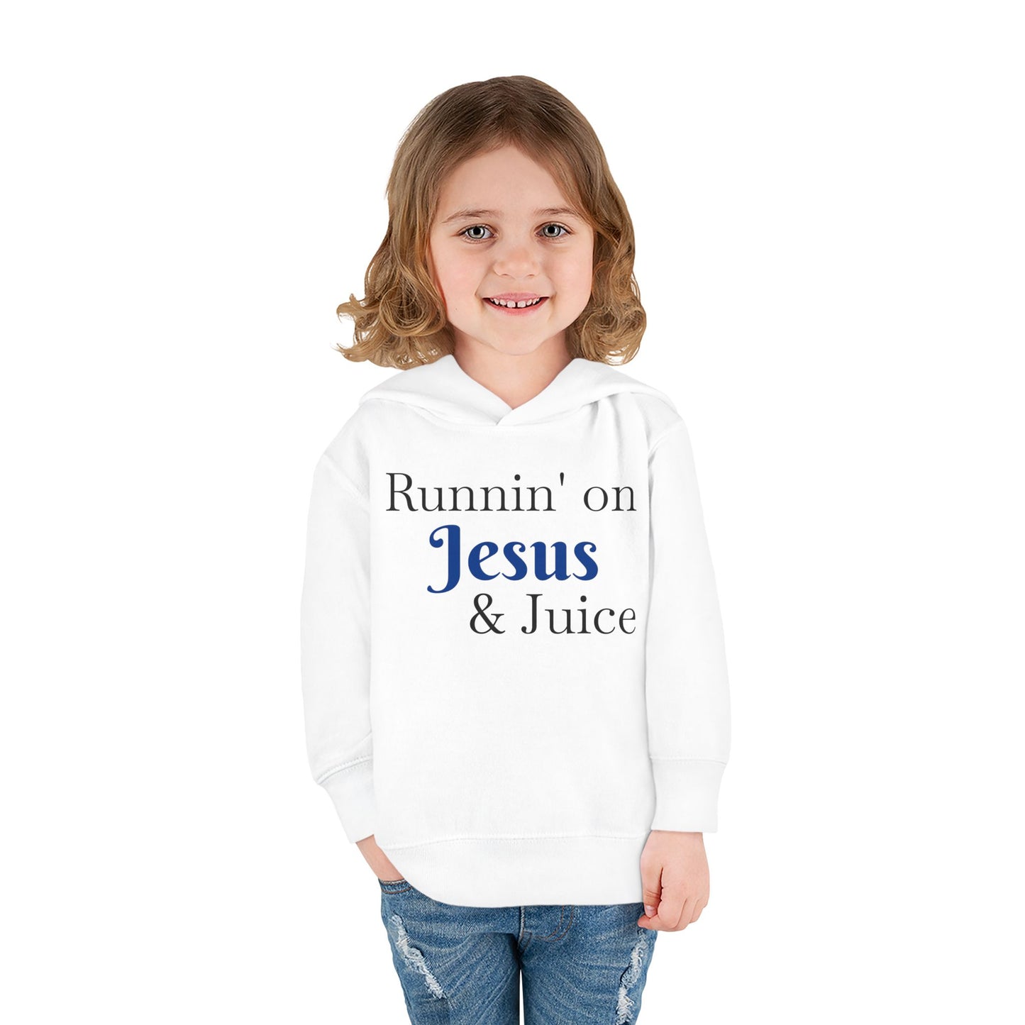 Runnin' on Jesus & Juice Toddler Fleece Hoodie