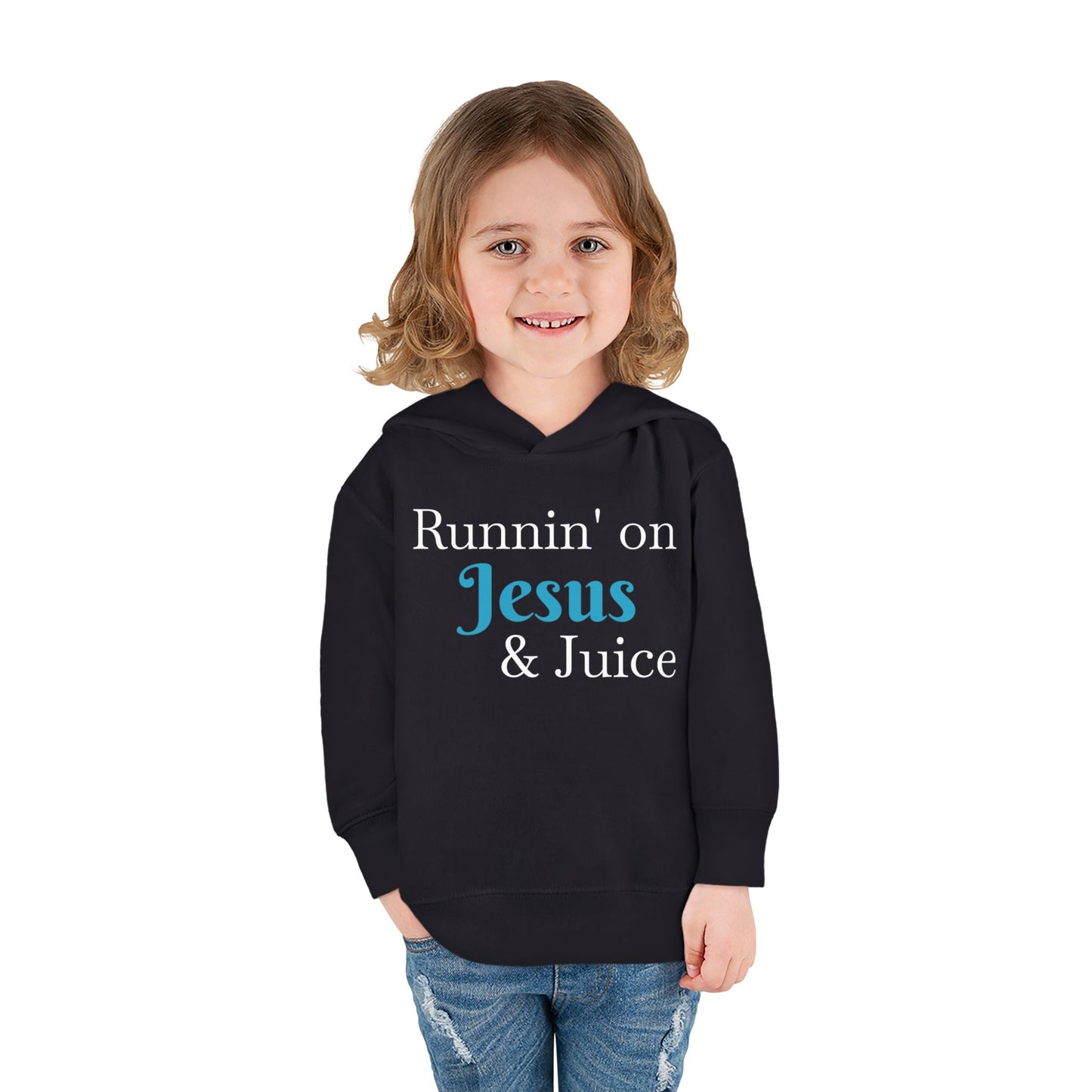 Runnin' on Jesus & Juice Toddler Fleece Hoodie