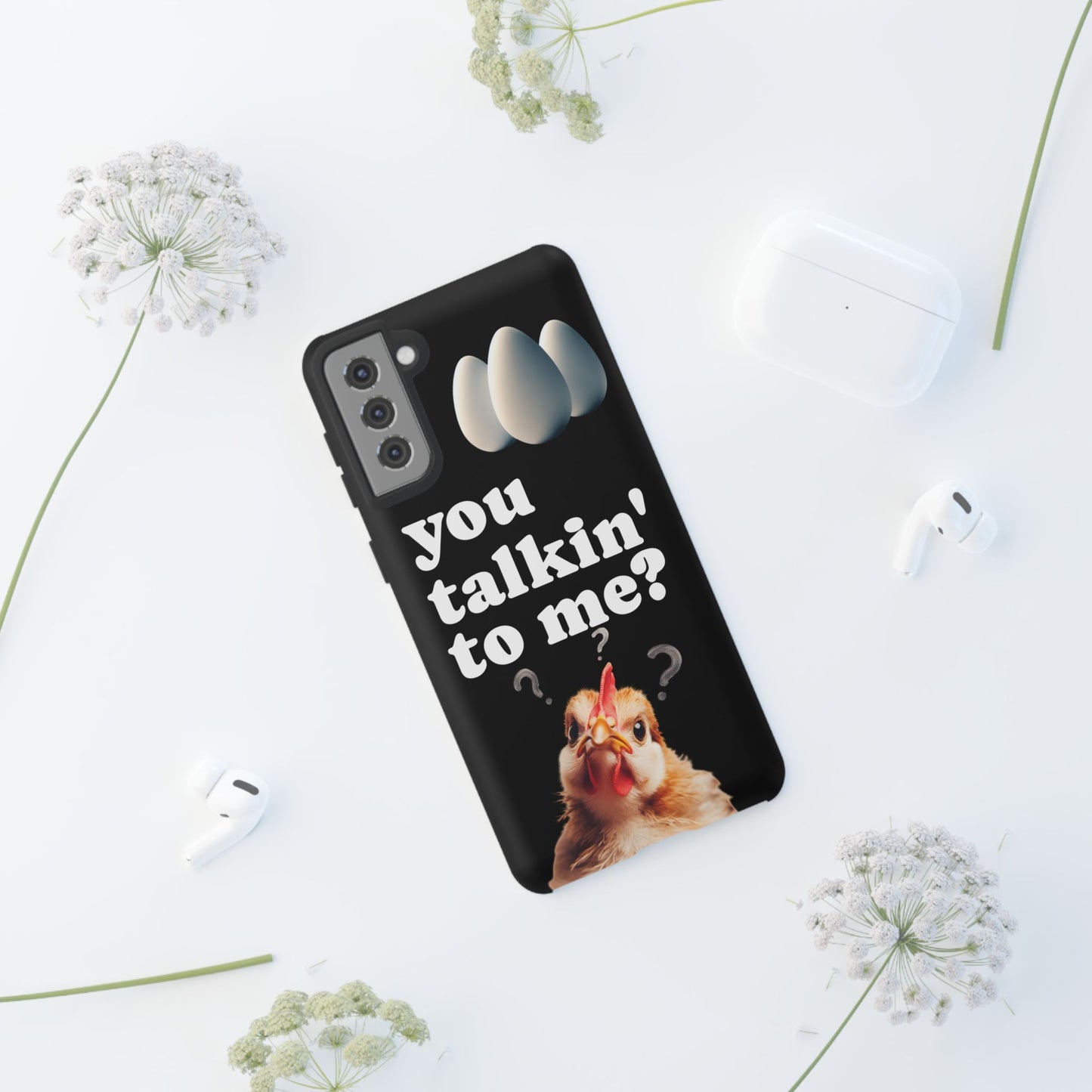 Funny Chicken Phone Case, Humor Accessory, Cute Gift for Animal Lovers, Chick Accessories, Quirky Phone Cover, Fun Tech Protector