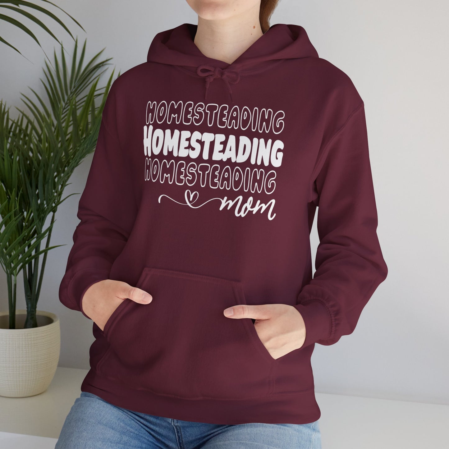 Homesteading Mom Hoodie — Cozy Farmlife Sweatshirt (Dark Colors)