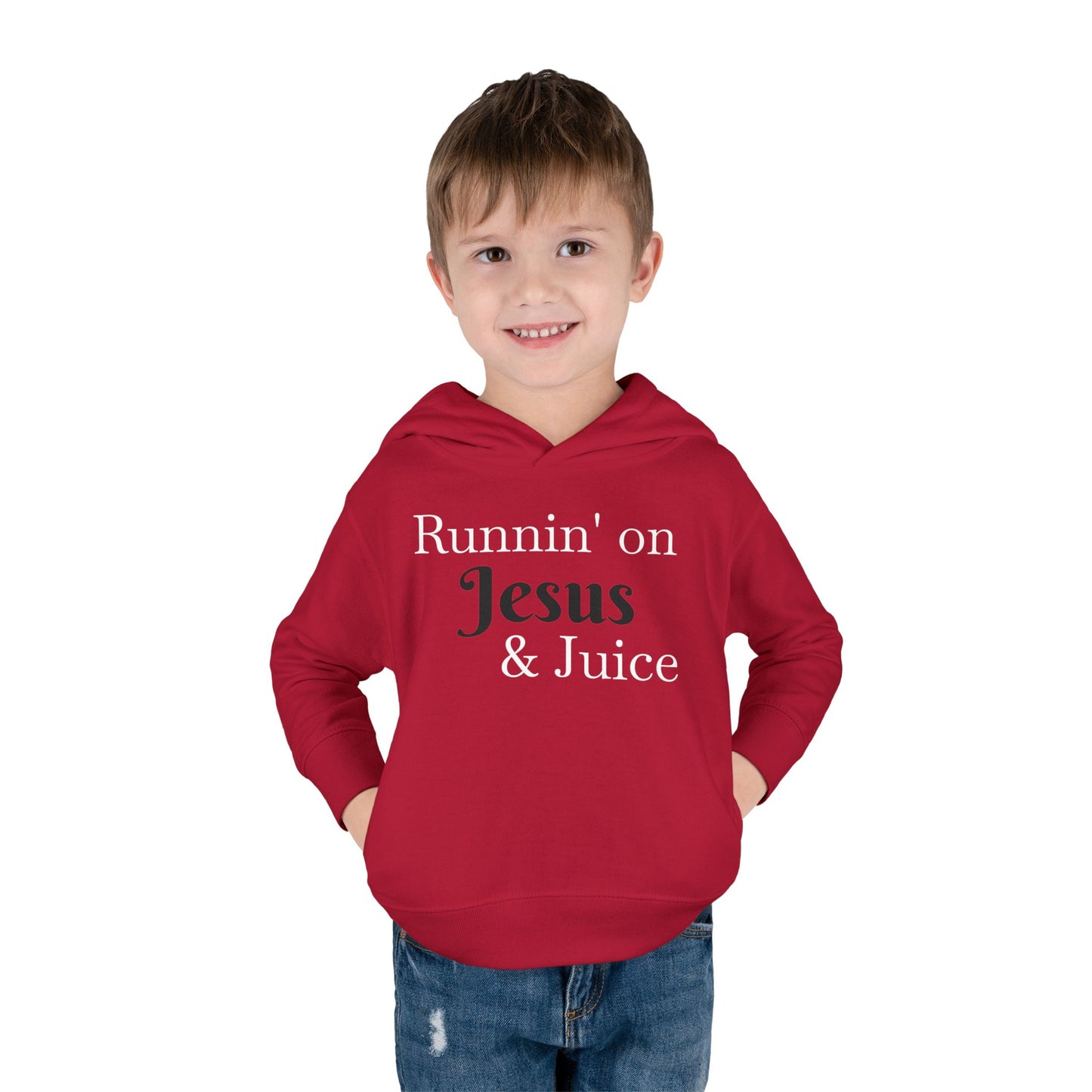 Runnin' on Jesus & Juice Toddler Fleece Hoodie