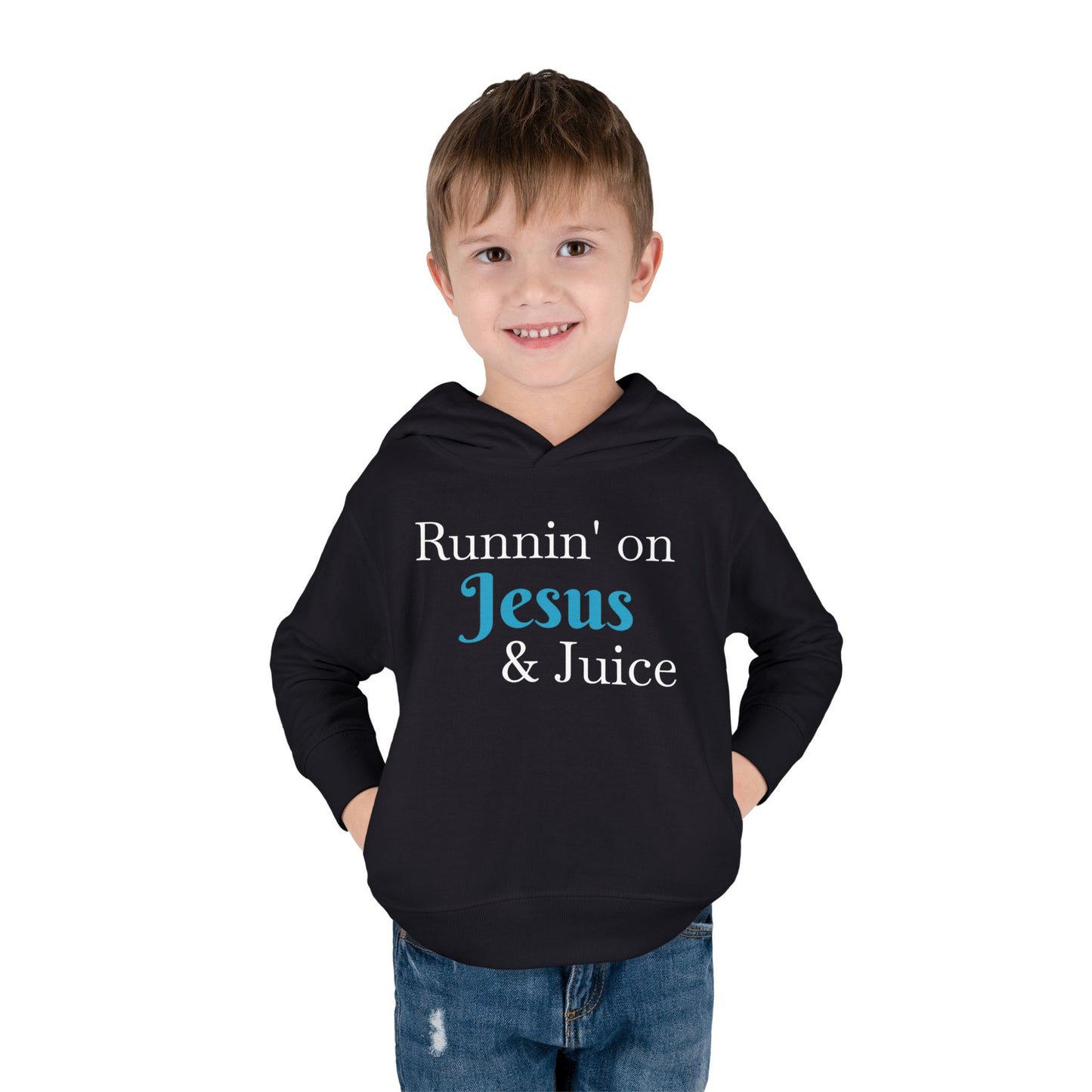 Runnin' on Jesus & Juice Toddler Fleece Hoodie