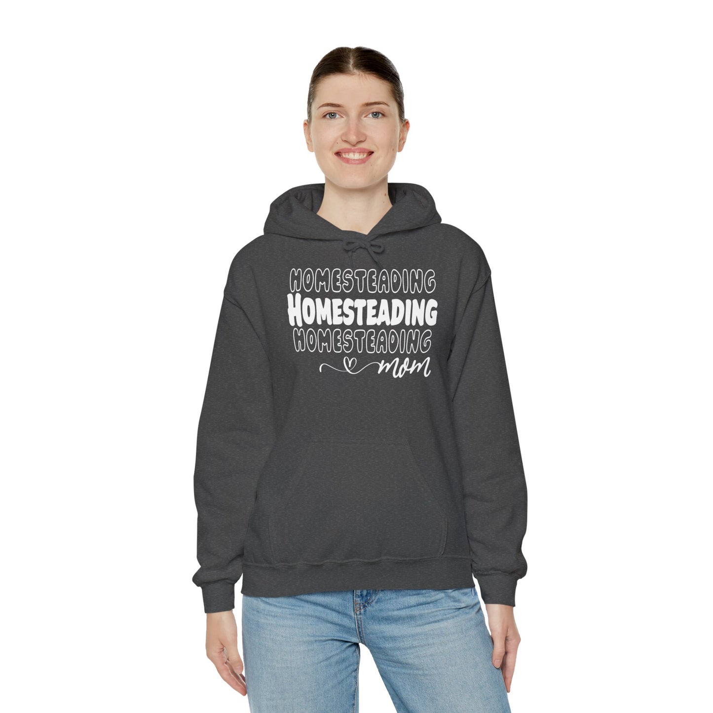 Homesteading Mom Hoodie — Cozy Farmlife Sweatshirt (Dark Colors)
