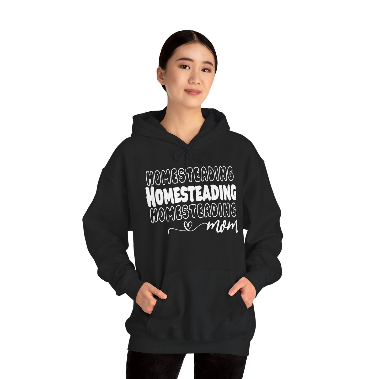 Homesteading Mom Hoodie — Cozy Farmlife Sweatshirt (Dark Colors)